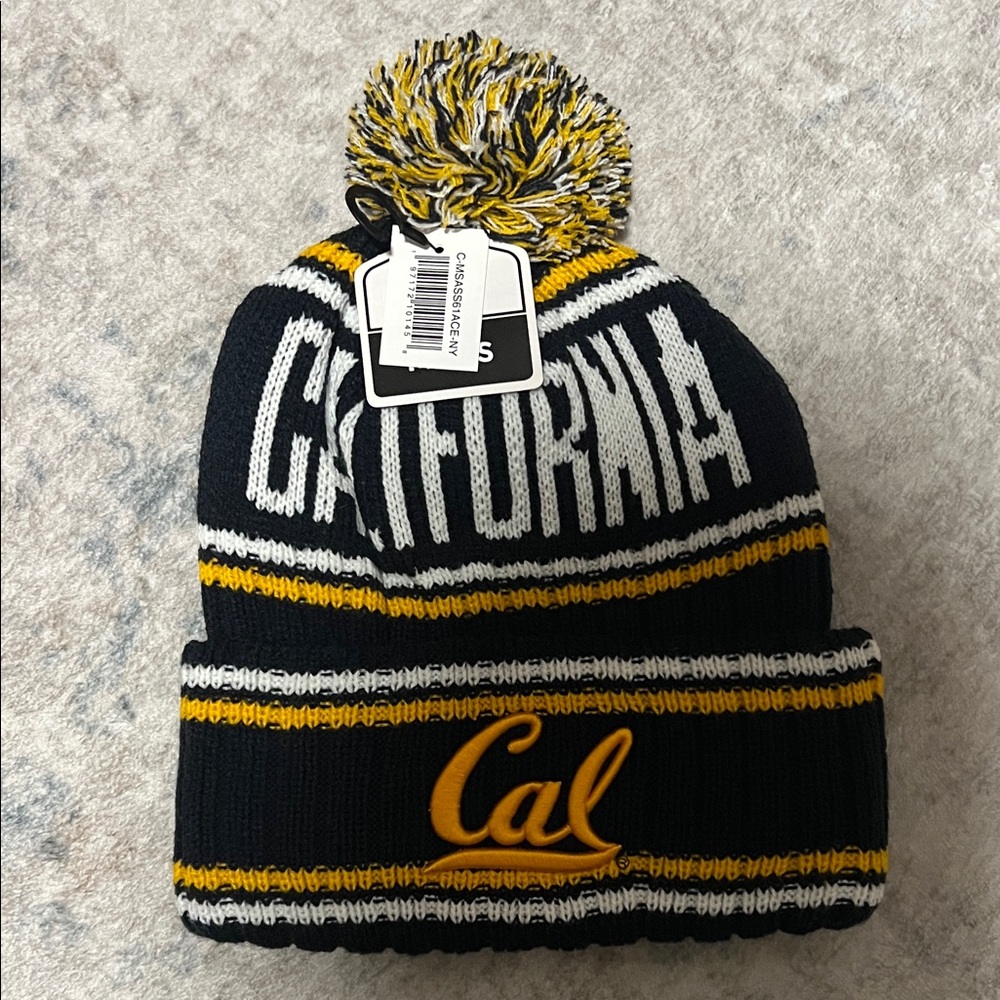 Cal Navy and Yellow Beanie
